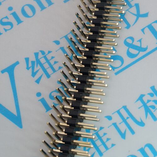 2.0mm间距 弯排针 弯排母 单排1*40双排2*40P针 全铜环保两排镀金