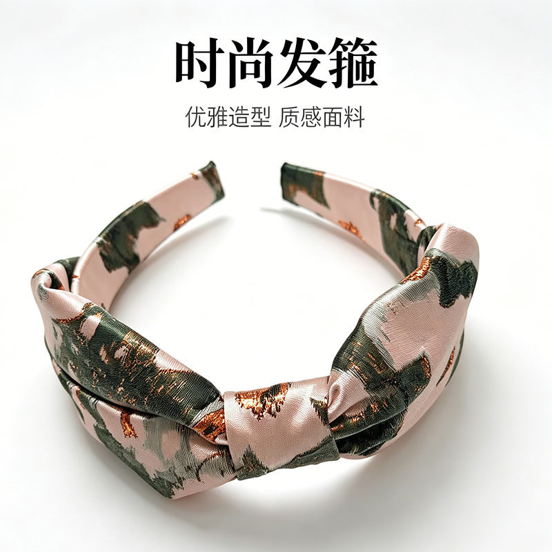 手工韩版交叉复古宽边洗脸发箍