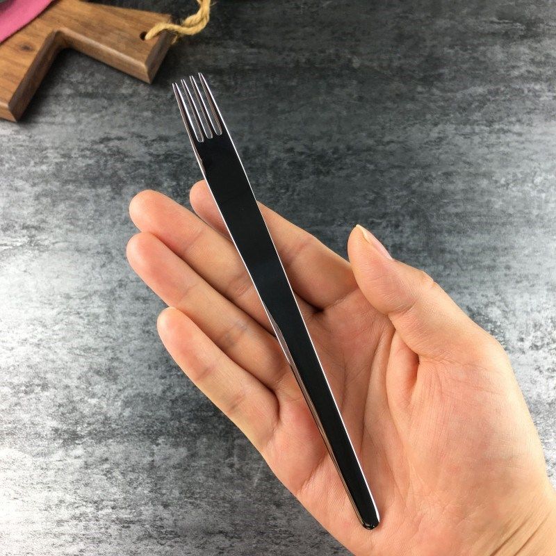 出口18-10不锈钢水果叉子创意儿童月饼甜品叉点心凉粉叉蛋糕叉