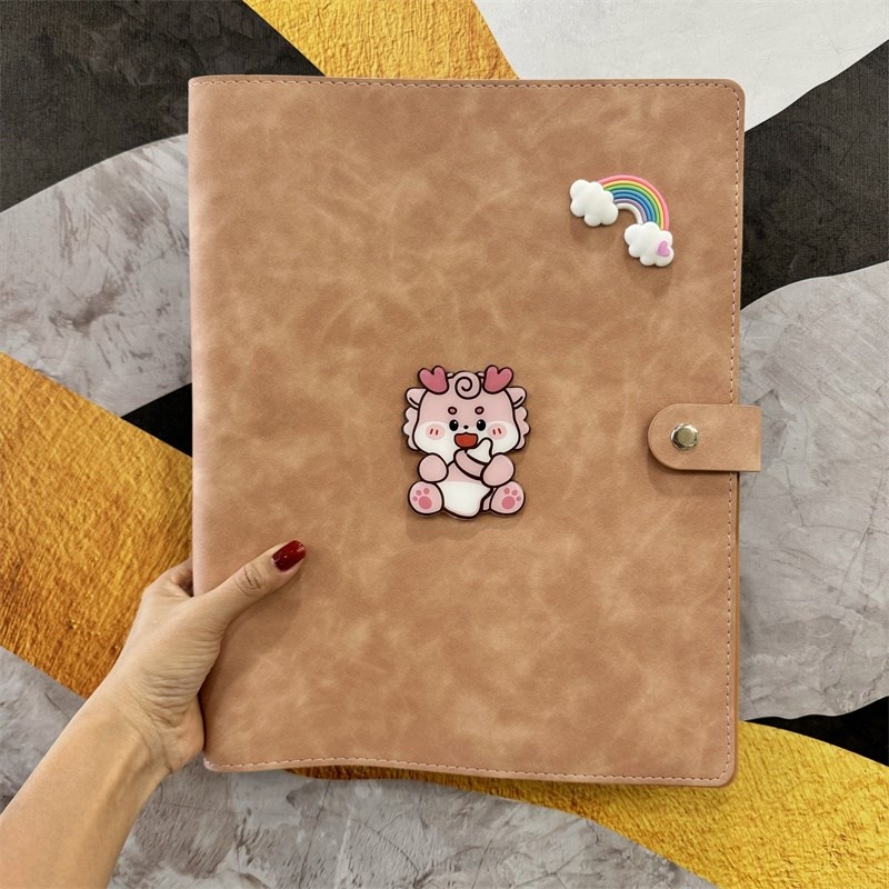 卡通孕检收纳册新版龙宝宝孕妈产检报告单档案册a4a5活页皮资料册