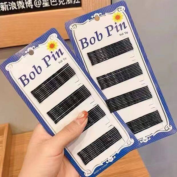 黑色一字夹影楼盘发儿童刘海夹