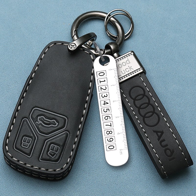 2024款奥迪A4L钥匙套q2lq3l折叠Q5L男士a6l动感型a7汽车包扣