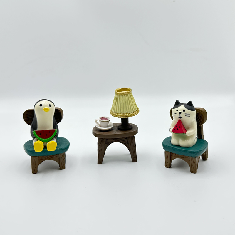 桌面摆件可爱猫咪摇椅拍照治愈系小摆件办公桌装饰品创意解压礼物