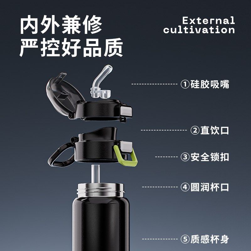 保温杯女大容量高颜值不锈钢男学生上学专用2024新款便携吸管水杯,餐饮具,保冷/保温杯,淘宝优惠券,粉丝福利购,淘宝优惠卷