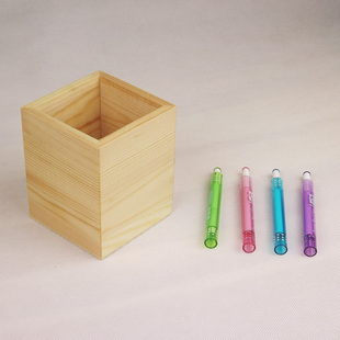 实木多功能桌面收纳木盒松木笔筒木质环保木蜡油笔筒礼品