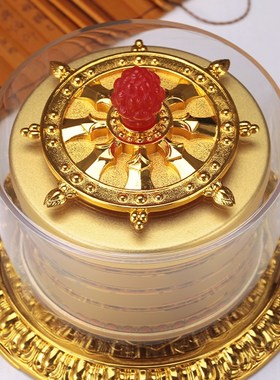 合金指捻转金轮转经简指尖装饰高端精工亚克力工艺品家用桌面摆件