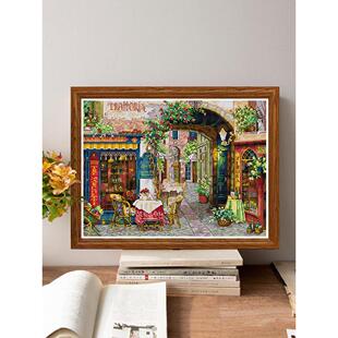 十字绣维罗纳咖啡馆2025新款线绣欧式满绣客厅卧室手工自己绣套件