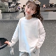 纯色百搭纯棉儿童打底衫 女童白t恤春装 2026新款 白色男童内搭上衣