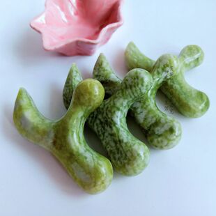 足部按摩工具岫玉石质制按摩锥脚底按摩器点穴位拔筋棒全身经络笔