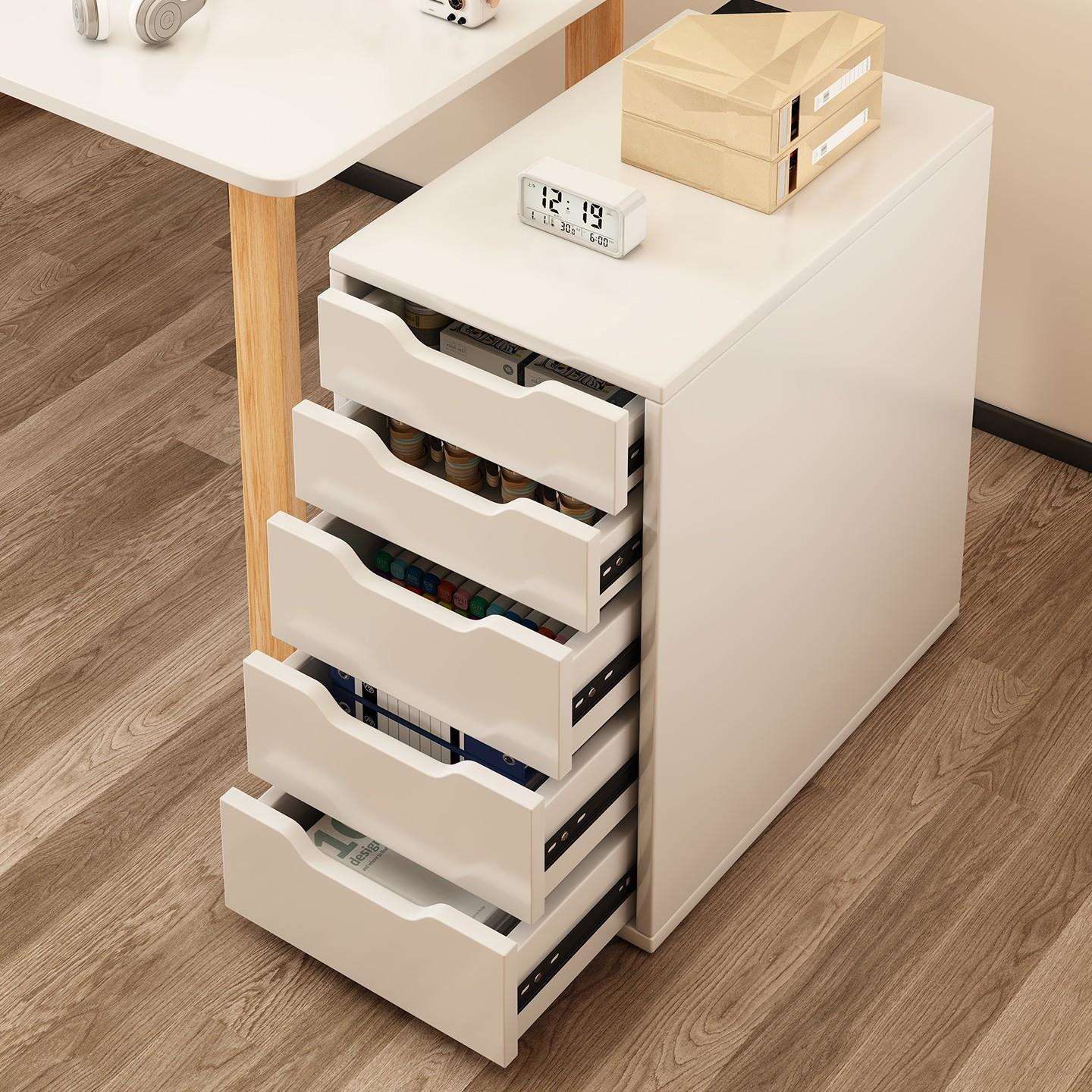 抽屉式收纳柜办公室矮柜桌下资料柜储物柜抽屉活动柜可移动文件柜