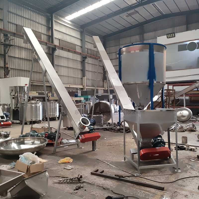 碳酸钙颗粒喂料机 粉料色母螺旋加料机 不锈钢颜料工业绞龙上料机
