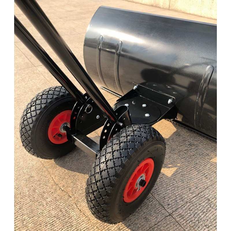 宇航轮式推雪铲加厚款推雪铲双杆1米轮式推雪铲 手推式推雪铲