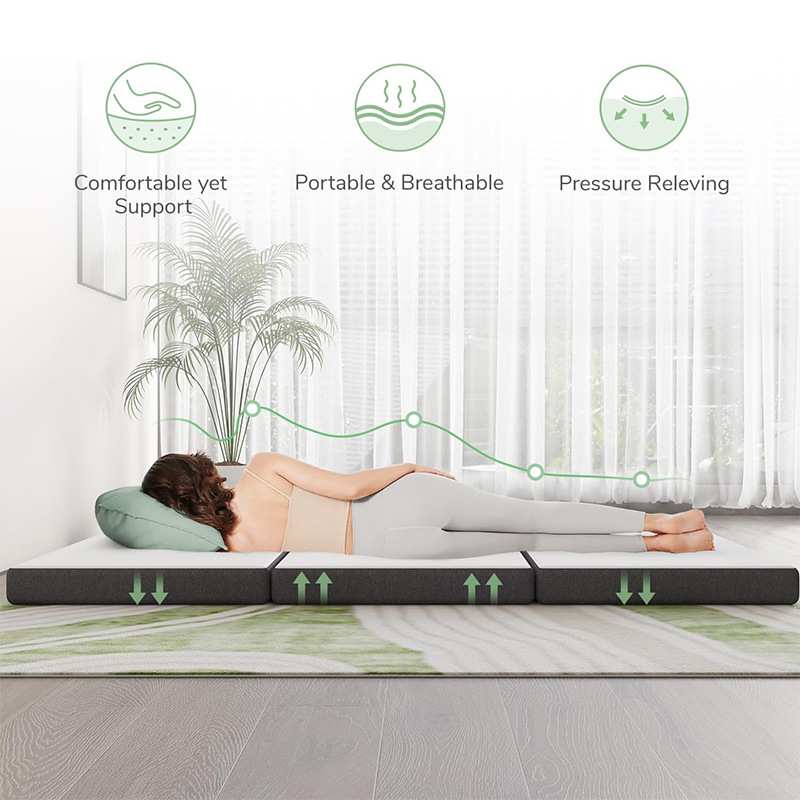 亚马逊压缩床垫折叠床垫宿舍单人榻榻米垫子Compressed mattress