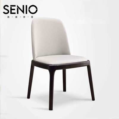 实木餐椅现代简约家用北欧餐厅白蜡木椅子接待洽谈休闲凳子