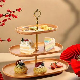 糖果盘零食盘水果盘创意三层现代客厅茶几多层家用点心架结婚乔迁