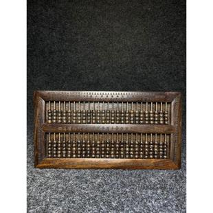 热卖古董古玩收藏品老木雕子玉算盘老黑檀木紫檀木老货老物件