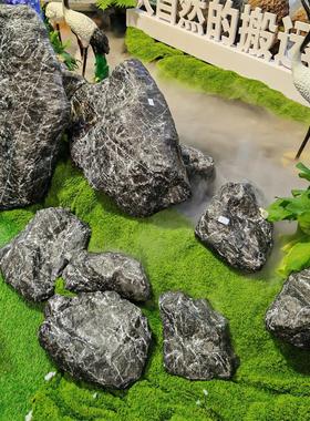 仿真石头山水造景玻璃钢泡沫假山户外庭院装饰摆件室内景观布置