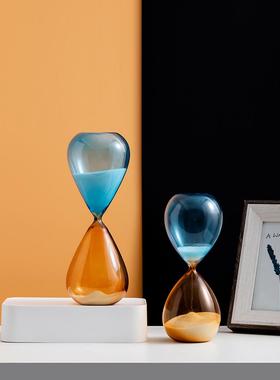 北欧沙漏计时器30分钟摆件创意家居个性儿童简约现代房间学生装饰