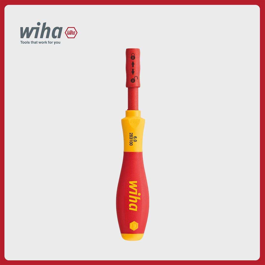 wiha威汉德国 Softfinish®电工绝缘细杆套筒起子34577
