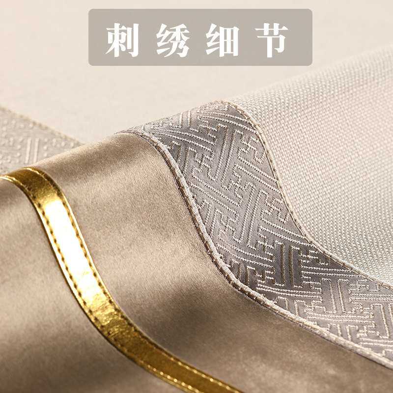 桌旗轻奢高端新中式茶几垫布茶台布长条餐桌布电视柜装饰布茶桌布