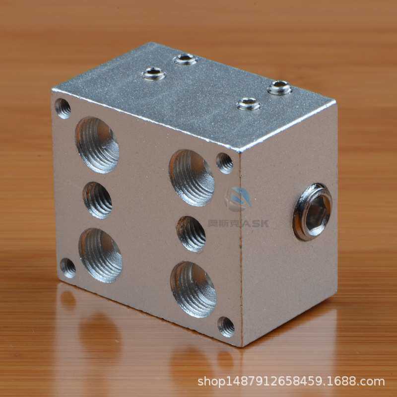 3D打印机配件E3D Kraken 4多喷头4多色水冷热端挤出机铝块喷嘴