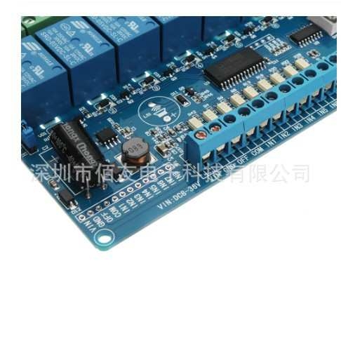DC 8V至36V工业级8通道多功能继电器模块宽电压供电模块