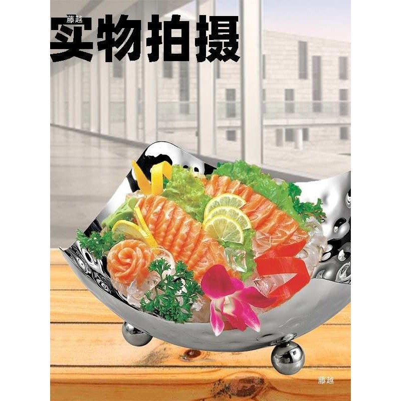 晋厨不锈钢方形尖角锤点果盘锤印果盆果盘酒店自助餐KTV糖果刺身