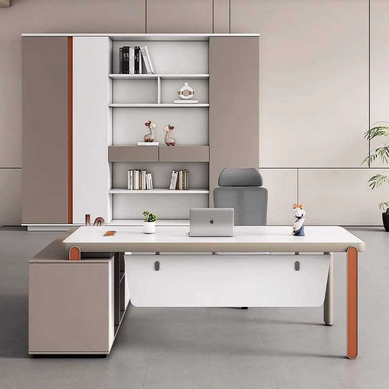 老板办公桌主管经理大班台简约现代办公室桌椅组合轻奢总裁时尚