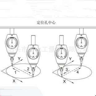 定中心杠杆表 定位孔中心工件位置3D指示表 长度深度测量3D寻边器