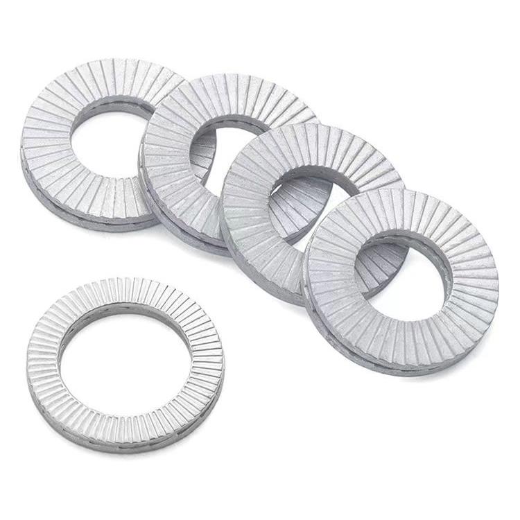 65mn达克罗防松垫圈双叠自锁防滑震垫片DIN25201双面带齿M3M4MM6