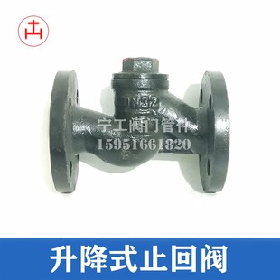 法兰止回阀H41T-16 升降卧式 铸铁铜芯逆止阀DN25 32 40 50 65 80