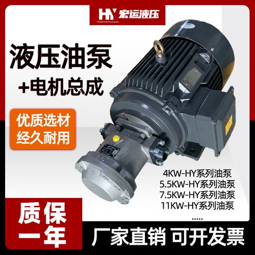 液压柱塞油泵电机组HY10+5.5KW液压泵总成内轴电机液压站配件系统