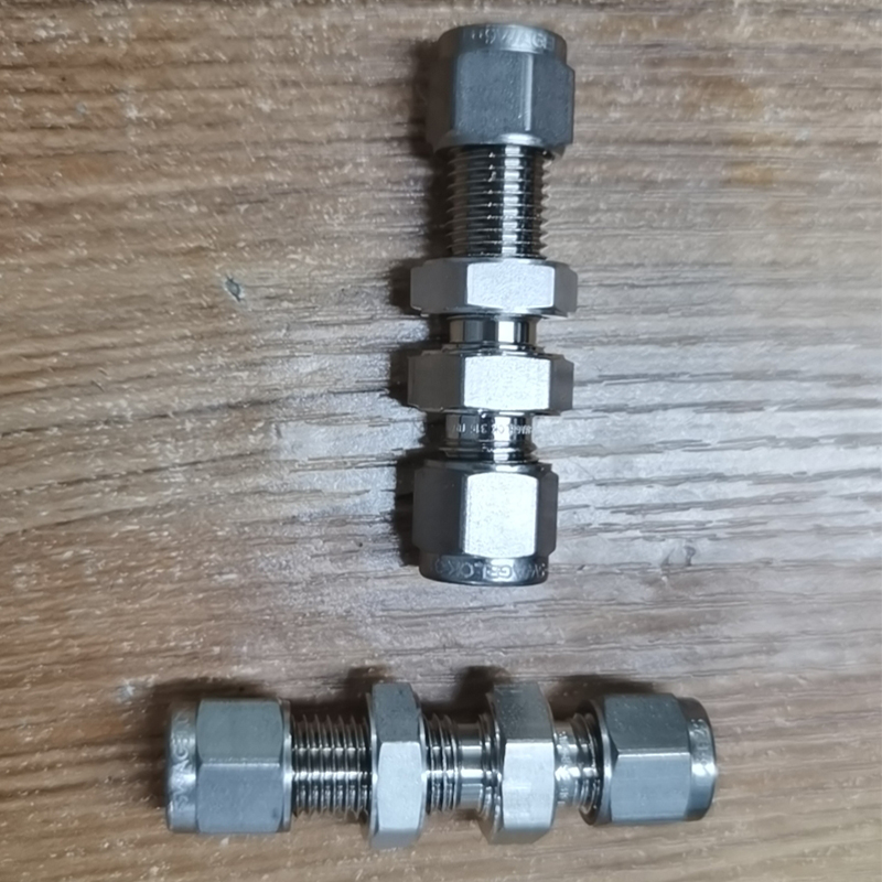 Swagelok卡套穿板接头卡套两通 串板接头 高压316不锈钢接头