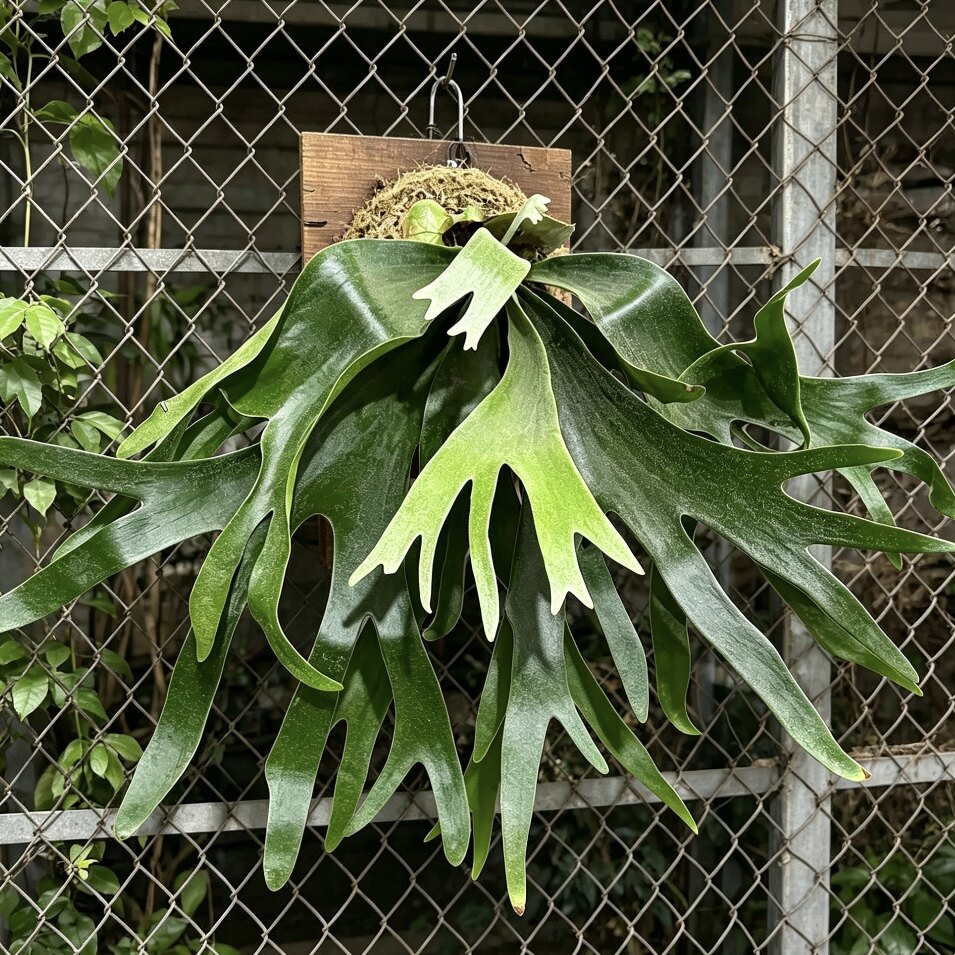 二歧鹿角蕨苔藓水培壁挂耐阴图片