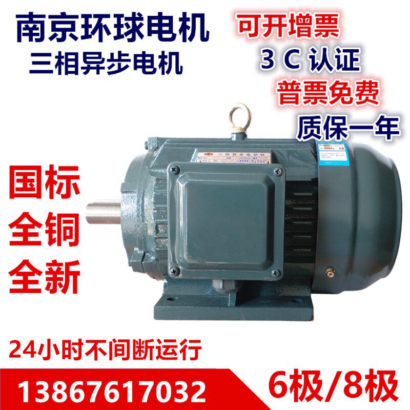 南京环球国标三相电动机 电机380V马达YE2 YE3巨鹿巨龙威诺冠龙