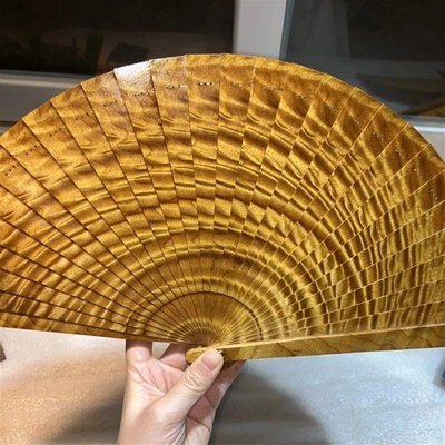 金丝楠苏扇便携折扇手工木扇子木质实木中国风木扇小叶桢楠工艺扇