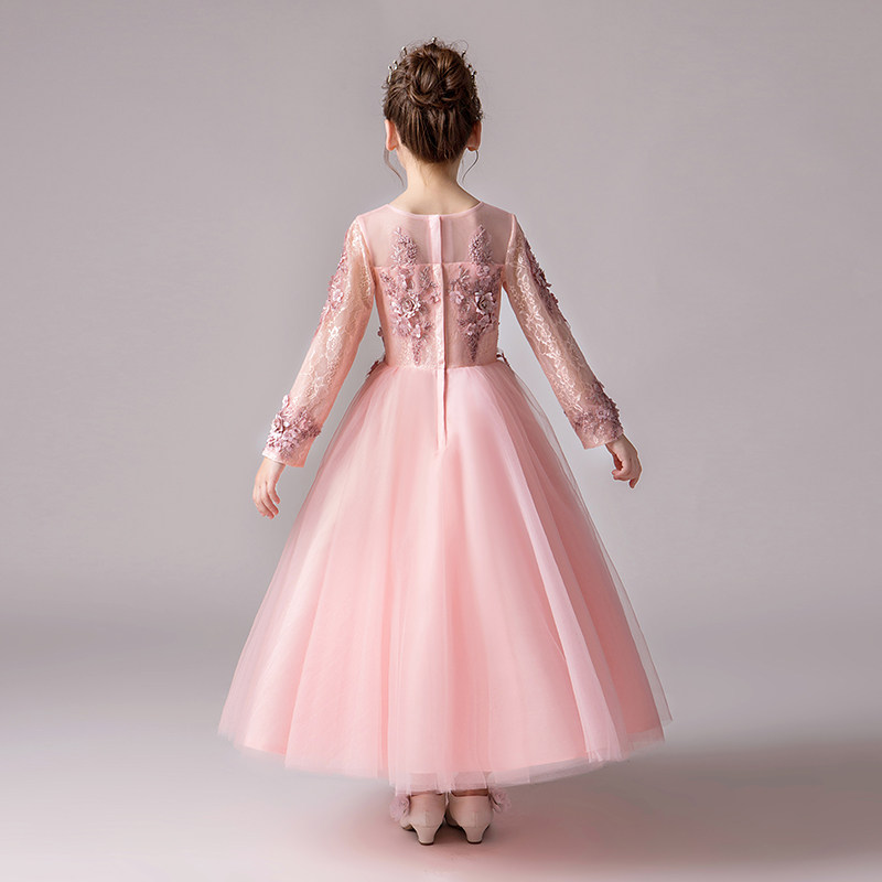 女童礼服粉色公主裙生日花童婚纱儿童小主持人钢琴演出服表演秋冬,童装/婴儿装/亲子装,儿童礼服,淘宝优惠券,粉丝福利购,淘宝优惠卷