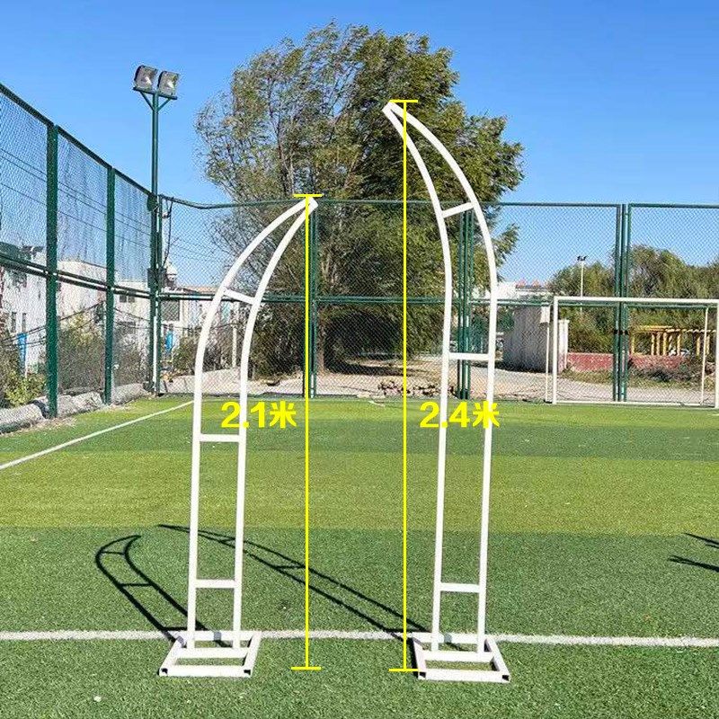 新款婚庆道具牛羊角门铁艺花艺拱门架子弧形户外婚礼拱门装饰路引