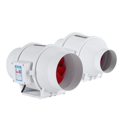 巴尔管道增压风机4寸6寸8寸地下室换气PVC管排气扇抽风机强力静音