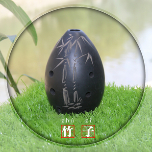 埙 入门八孔乐器民族吹奏乐器送埙袋6孔陶笛黑陶手工古埙 初学者