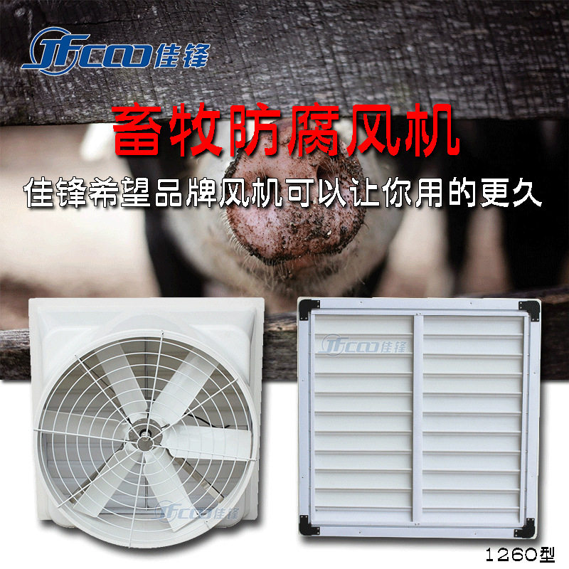 1260型工业强力 网吧工厂畜牧 防腐蚀玻璃钢风机养殖风机负压风