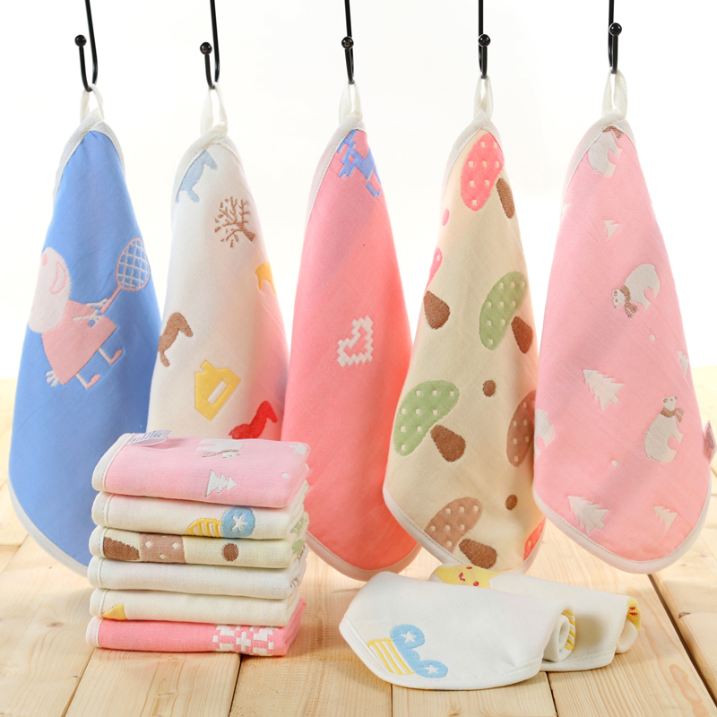 纯棉纱布口水巾婴幼儿小毛巾宝宝新生儿童洗脸巾面巾全棉手帕方巾