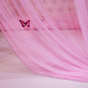 2.0m床蚊帐 1.8 艾巢圆形吊顶蚊帐公主风欧式 吸顶圆顶蚊帐1.5米