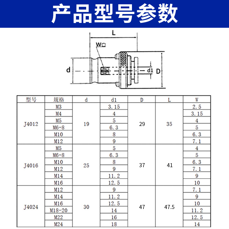 攻牙刀柄专用攻丝夹头GT12GT24电动气动攻牙机台钻摇臂钻螺丝攻夹