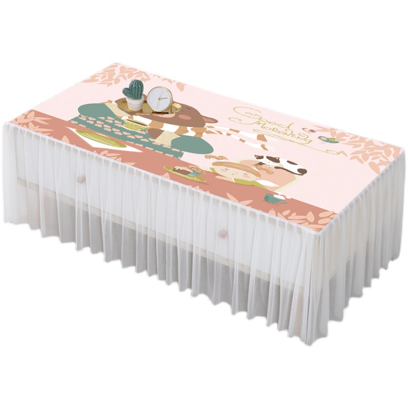 茶几桌布台布客厅盖巾皮革定制长方形蕾丝餐桌垫茶几电视柜防尘罩