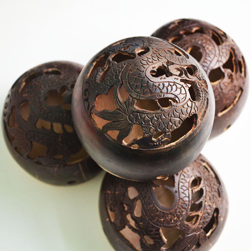 板胡瓢 板胡瓢壳 乐器配件板胡配件雕龙老椰壳板胡瓢板胡椰壳包邮