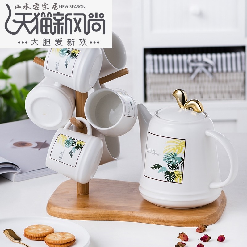 创意竹木杯架水杯沥水挂架水具托盘架子日式家用马克杯收纳架整理