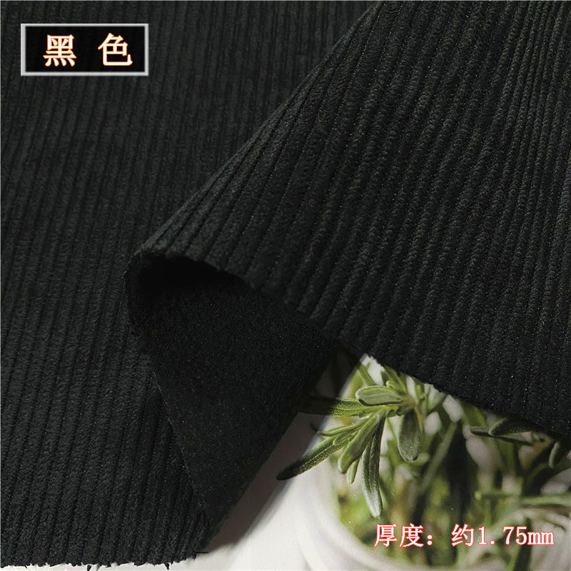 加绒灯芯绒布料冬季加厚砂洗8条绒布休闲裤 裤子西装外套服装面料