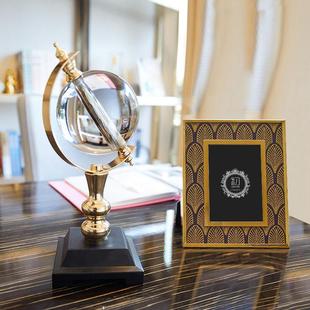 球家居工艺饰品板房间透明地球仪BJ474摆件书房客厅创装 意样摆设