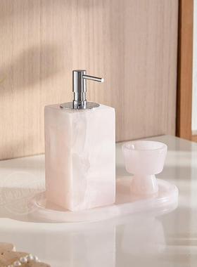 洗手液空香瓶天然玉石EIP端轻奢间薰托盘乳液按压瓶子高卫生置物